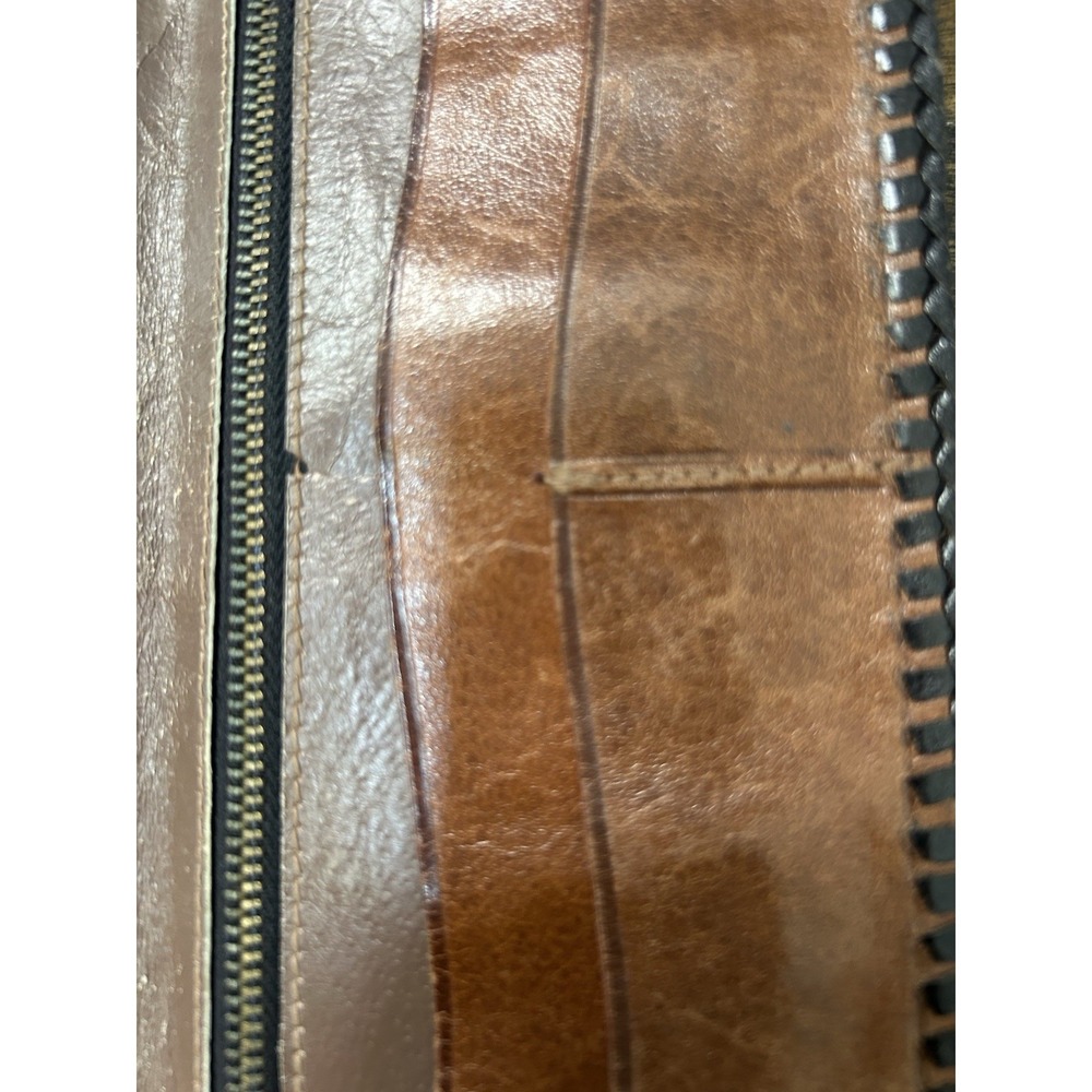 Men's vintage hand-tooled leather wallet Genuine Leather Hand Made In Mexico - Picture 7 of 8